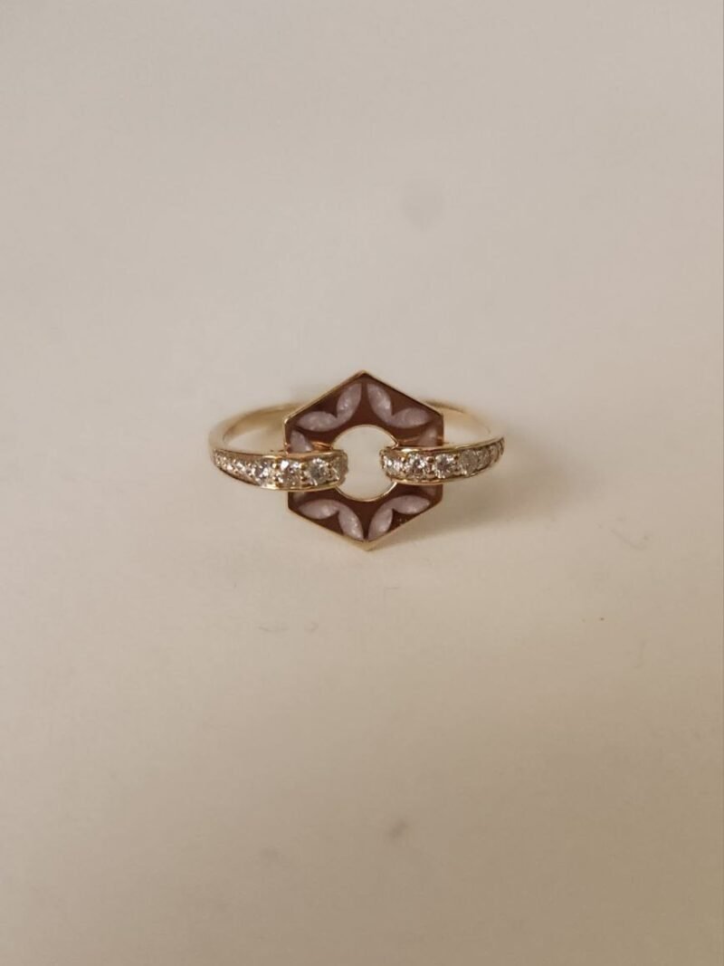 Ring dimond&enamel pattern
