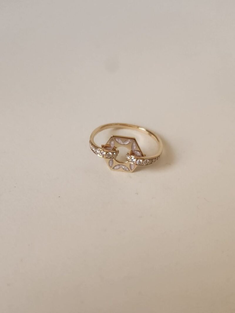Ring dimond&enamel pattern